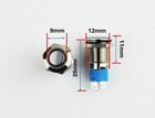 12mm 12v Led On Off Push Button Power Switch Latching momentary With Wire Socket