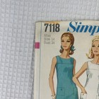 Simplicity Vintage Sewing Pattern 7118 Misses Jiffy  Dress Size 14 Bust 34