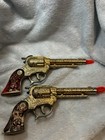Wyandotte Red Ranger Cap Pistols Set Of 2 24k Gold Plated