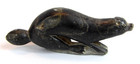 Vintage Inuit Eskimo Art Hand Carved Soapstone Beaver 7  Long Signed Timothy