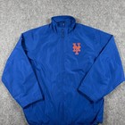 Majestic Mlb New York Mets Windbreaker Jacket Mens Xl xg 3g Full Zip Blue