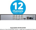 Night Owl 8 Channel 2k Dvr With 2-way Audio 2tb Hard Drive Dvr-ftd4-82-wa-vt3