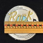 50 s  rock  Text Vintage Iron On Embroidered Quilted Satin Patch
