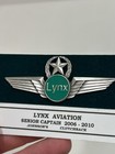 Lynx Aviation Senior Captain Wing Pin Johnsons Dayton Oh Green Enamel