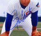 Ron Santo Signed 8 X 10 Color Photo Fielding Pose Cubs Jsa Auto