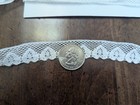2pc-3 4 w Vtg White French Torchon Lace Trim W upside Down Hearts-scallop Border