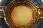 Firestone Tire Amber Glass Ashtray 1934 Century Of Progress Chicago World s Fair