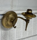 Vtg Antique Ornate Neoclassical Brass Candle Holder Wall Sconce Candelabra India