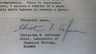 Christian Anfinsen  nobel Prize Chemistry 1972  Typed Signed Letter Dated 1974