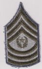 Command Sergeant Major Chevron Rank Patch In 1950s Green On Dark Blue Us Army