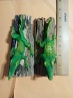    pair Of Decorative Resin Alligators Mounted On Wood Bark Swamp Decor Lot Of 2
