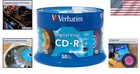 50-pack Blank Cd-r Discs Music Media Audio Mp3 Data 700mb 80min 52x Recordable