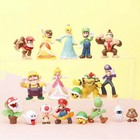 18 Pcs Set B Super Mario Bros Toy Figures Luigi Toad Yoshi Cake Toppers Party