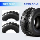 18x9 5-8 Atv Utv Tires 4pr Heavy Duty All-terrain Mud Trail Tubeless Set Of 2