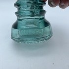 Hemingray  40 Threaded Glass Insulator Vintage Antique Aqua Blue Green