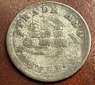 1863 Civil War Token Trade And Commerce 25 446a R7 26mm  Silver Plated