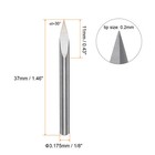 3 175mm Shank 0 2mm Tip 30 Degree Carbide 3 Flutes Wood Engraving Cnc Bit 2pcs