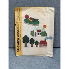 Vtg Mccall s 4356 Applique Transfer Pattern Trees Houses Cottagecore 1970s Uncut