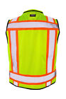 Fierce Safety Class 2 Lime Heavy Duty Vest Tablet Pockets And Premium Neck Paddi