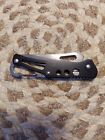 Black Keychain Pocket Knife Folding  Stainless Steel Sharp Outdoor Camping