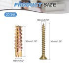 20pcs 0 16 X 1 38  Drywall Hollow Wall Anchors With Screws Multicolor