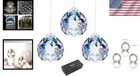 Charming 3-piece 40 Mm Glass Crystal Prism Set - Ideal For Feng Shui   Weddings