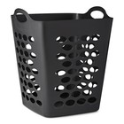  3 Pack  Mainstays Flex Square Laundry Hamper  Black