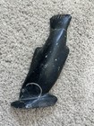 Old Inuit Eskimo Salmon Cod Fish Soapstone Carving Sculpture