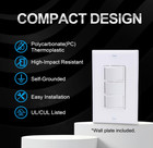Triple Rocker Light Switch  15a 120v  3 Switches  Commercial Grade  White