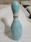 Vntg Baby Blue Wood Bowling Pin 16  No Makers Mark 3 Lbs 1 Oz