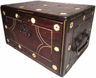Rare Late 18th-early 19th C Antique Rosewood Box W inlaid Filigree orig Hardware