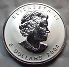 2004 Silver Maple Leaf Monkey Privy With Coa -  Only 25 000 Worldwide - 1oz         