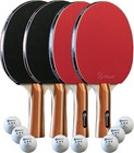 Complete Table Tennis Racket Set - 4 Paddles  8 Balls  Perfect For All Levels