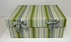 Striped Decorative Storage Boxes With Lids And Bows Set Of 2 Cardboard Boxes