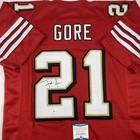 Autographed signed Frank Gore San Francisco Red Football Jersey Beckett Bas Coa