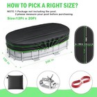 12x20 Ft Oval Pool Cover - Heavy Duty Solar 12x20 Ft Black-green Rectangular