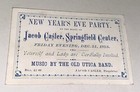 Rare Antique New Years Eve Party Springfield Center Ny Jacob Casler Trade Card 