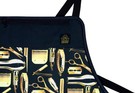 Barber Cape And Barber Apron Set -  Black   Gold