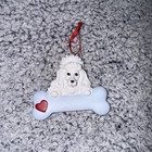 Personalized Poodle Dog Name Christmas Ornament Figure Heart Valentines Day