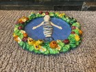 Vintage Delle Robbia Baby Jesus Ceramic Plaque 9    Italy