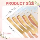 20 Sheets Flower Wrapping Paper Gold Edge Bouquet Wrapping Paper Marble Blue