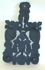 Vintage Heavy Black Cast Iron Original Trivet Grapes Flowers Footed Free Sh