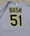 Bush Size 48  51 2018 Oakland A s Game Used Jersey Road Gray Issued Mlb