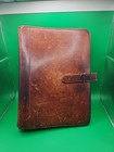 Coach Brown Leather Address Day Planner Agenda 3 Ring Binder 9 5  X 7  Organizer