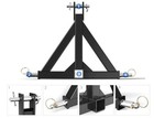 3 Point 2   Trailer Receiver Hitch Tow Drawbar For Category 1 Tractor Adapter