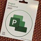 2 Pcs  Project 2021 Professional - Full Version License - Sealed Retail Card
