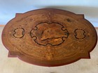 Antique Victorian Renaissance Revival Marquetry Inlaid Walnut Center Table