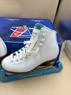 Riedell Figure Ice Skates White Opal Size 1 With Spiral Blades