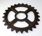 Antique 15  Cast Iron Industrial Machine Age Steampunk Yard Wall Art Gear Wheel