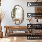 Asymmetrical Mirrors Large Irregular Bathroom Wall Mirror 28 x20  Large Woode   